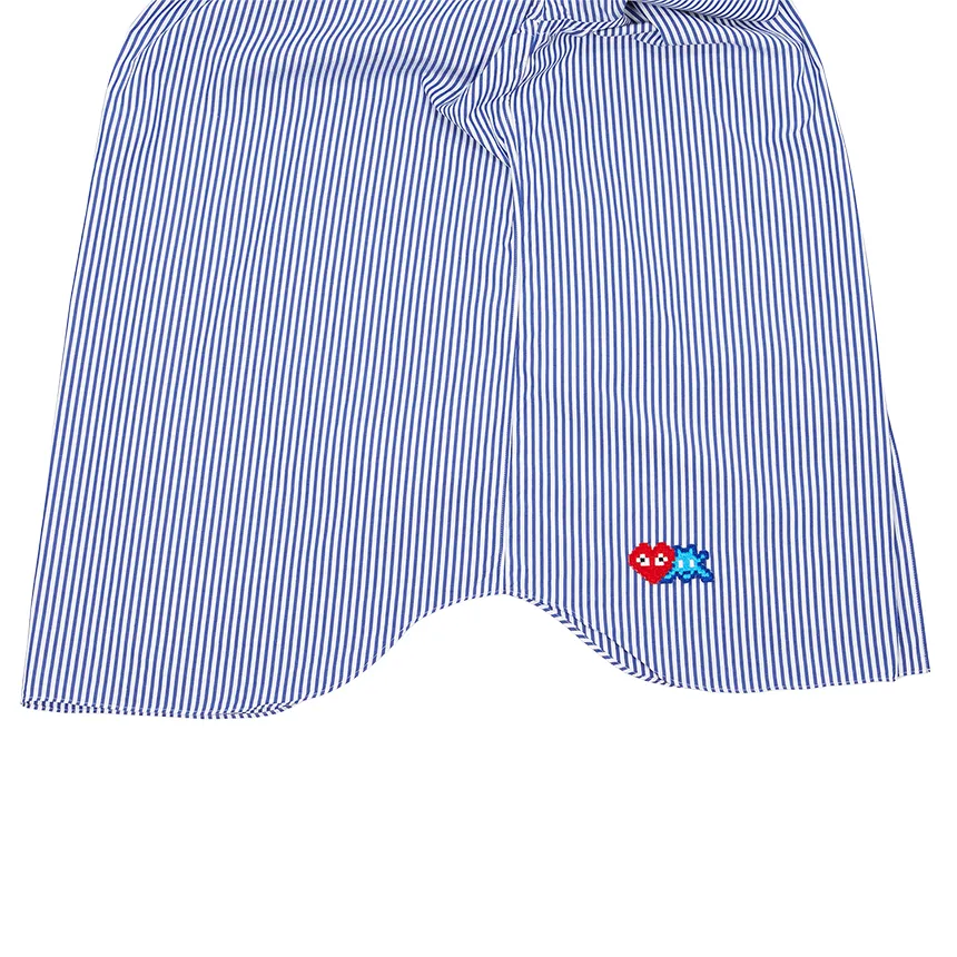 Logo-Appliqué Striped Cotton Shirt