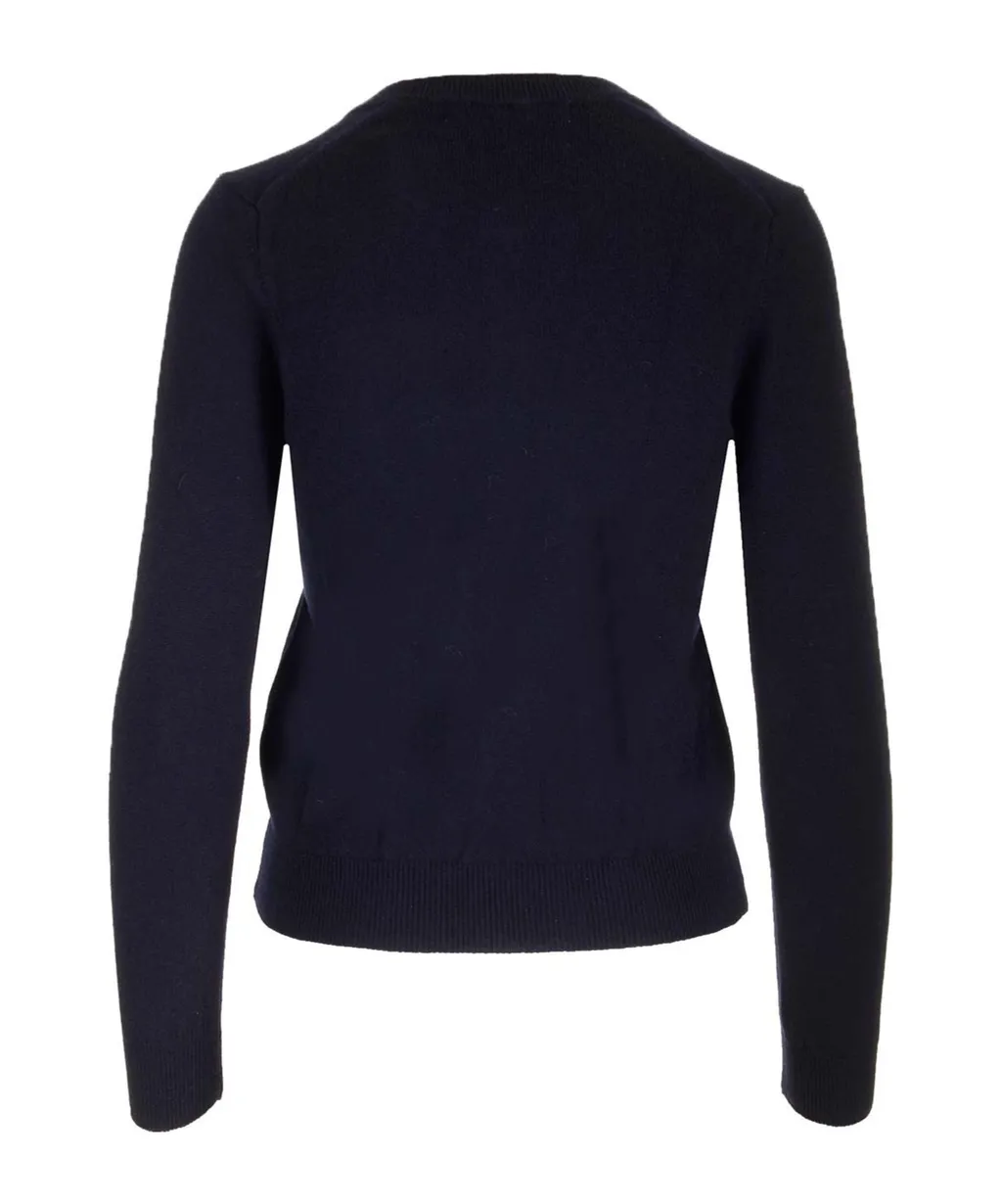 Crewneck Knitted Cardigan