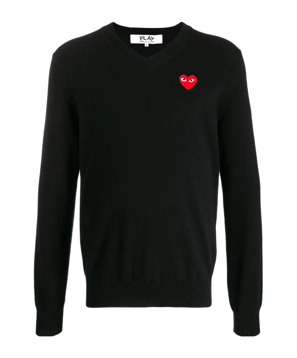 Heart-Patch Wool Jumper