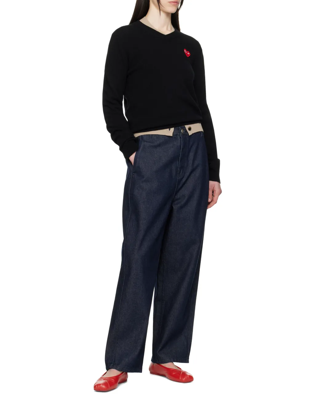 Heart-Patch Wool Jumper