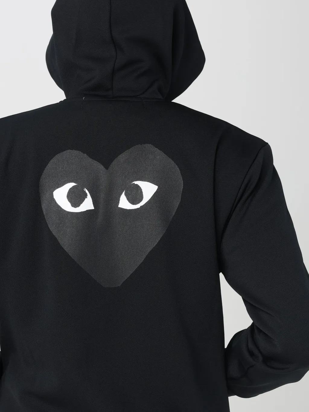 Comme des Garçons Play Logo Embroidered Zipped Hoodie