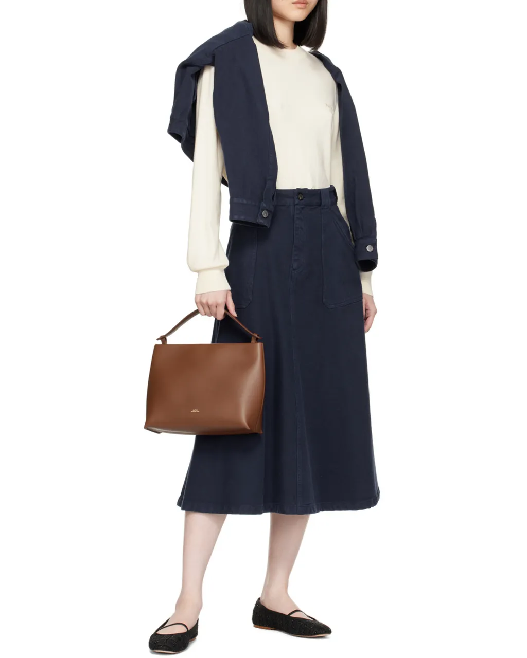 Logo Printed Shoulder Bag