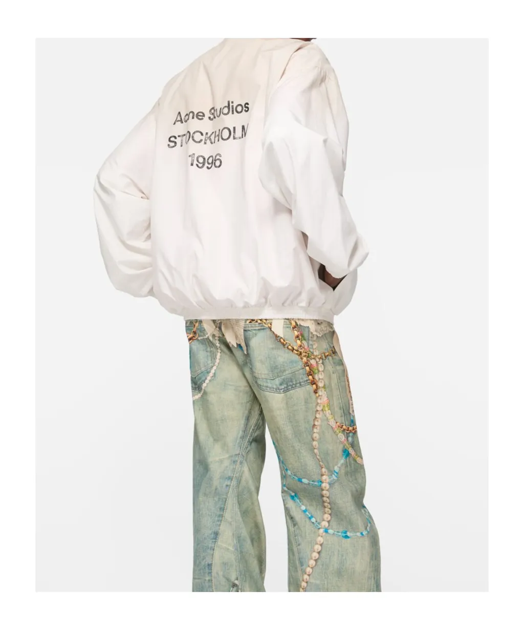 Logo Printed Zip-Up Jacket