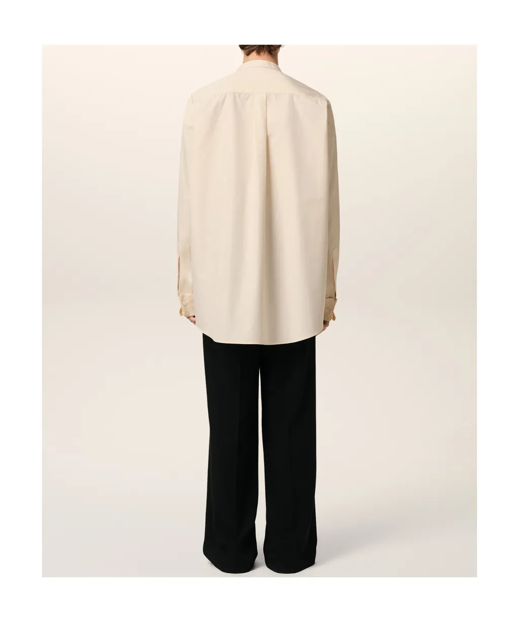 Pleated Long-Sleeved Shirt