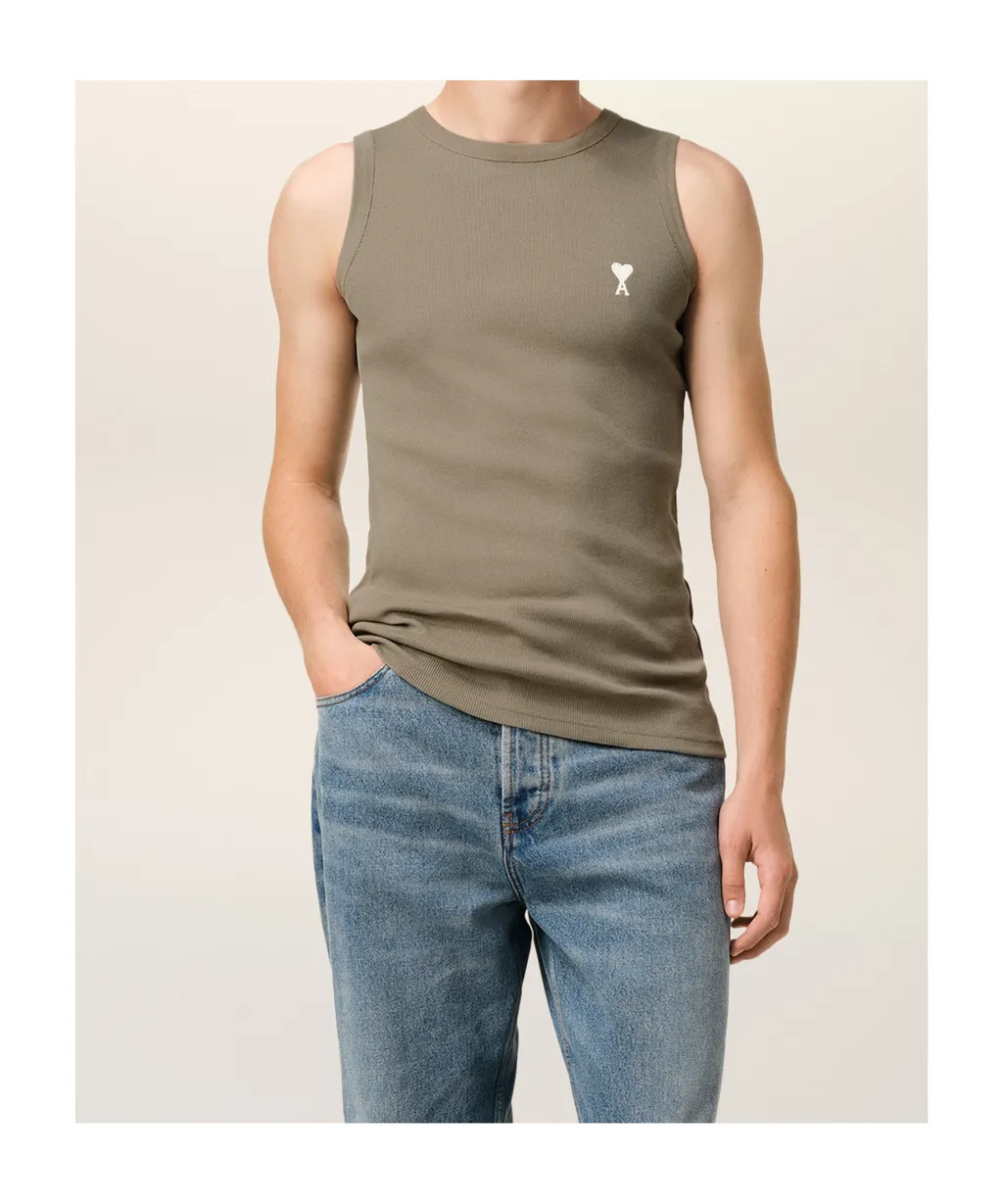 Ami De Coeur Logo Embroidered Knit Tank Top