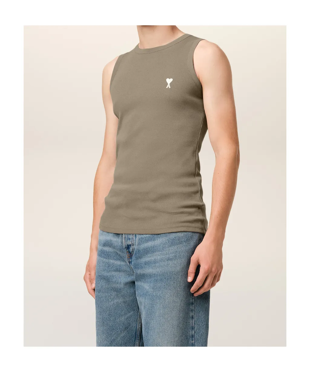 Ami De Coeur Logo Embroidered Knit Tank Top