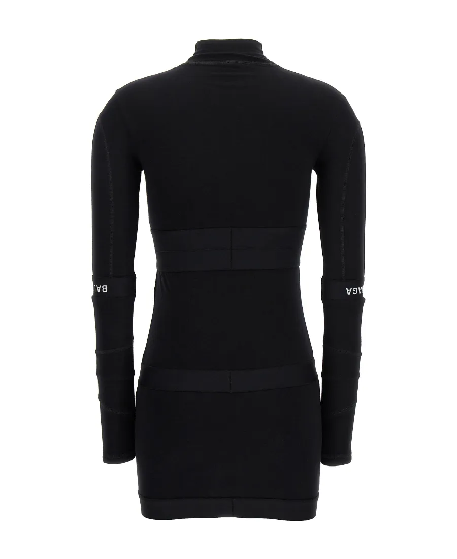 High Neck Patch Brief Dress