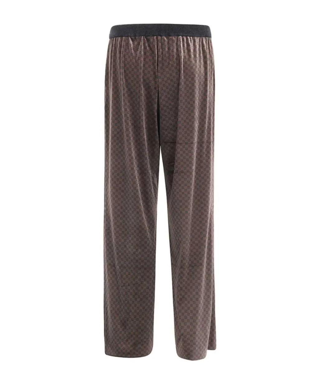 Monogram Jacquard Straight-Leg Trousers