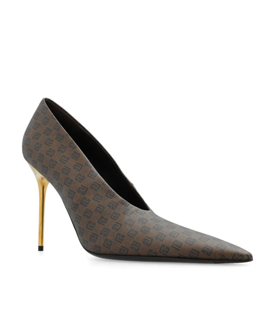 Monogrammed Stiletto Pumps