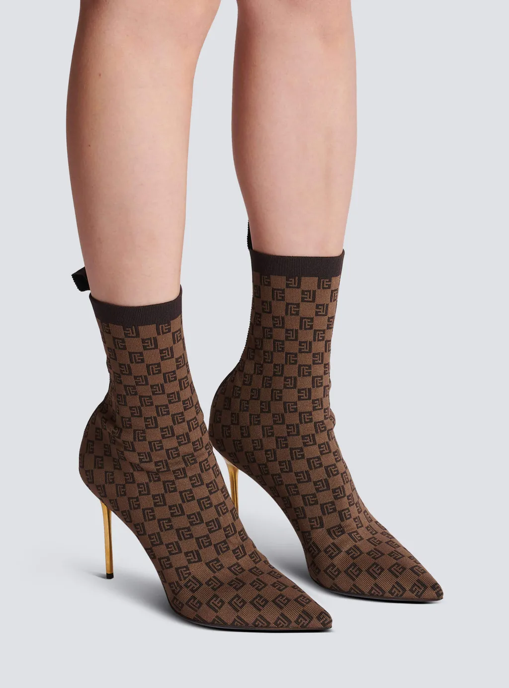 Skye Knitted Heeled Ankle Boots
