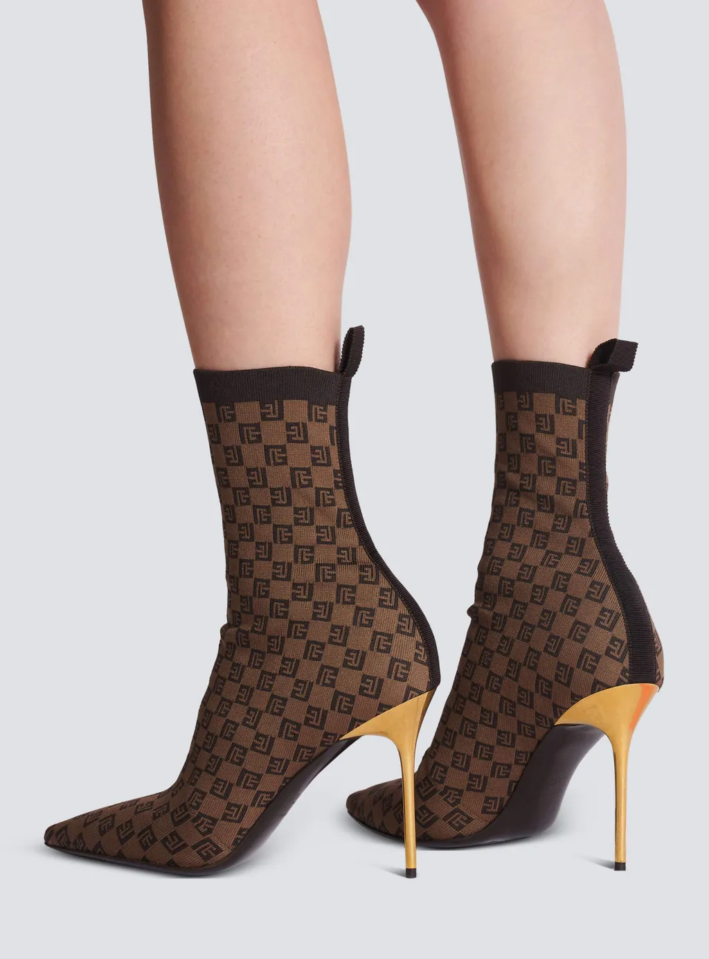 Skye Knitted Heeled Ankle Boots