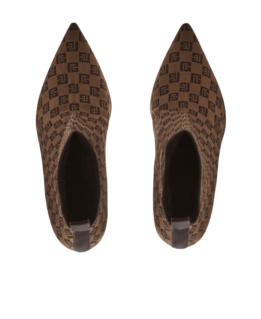 Skye Knitted Heeled Ankle Boots