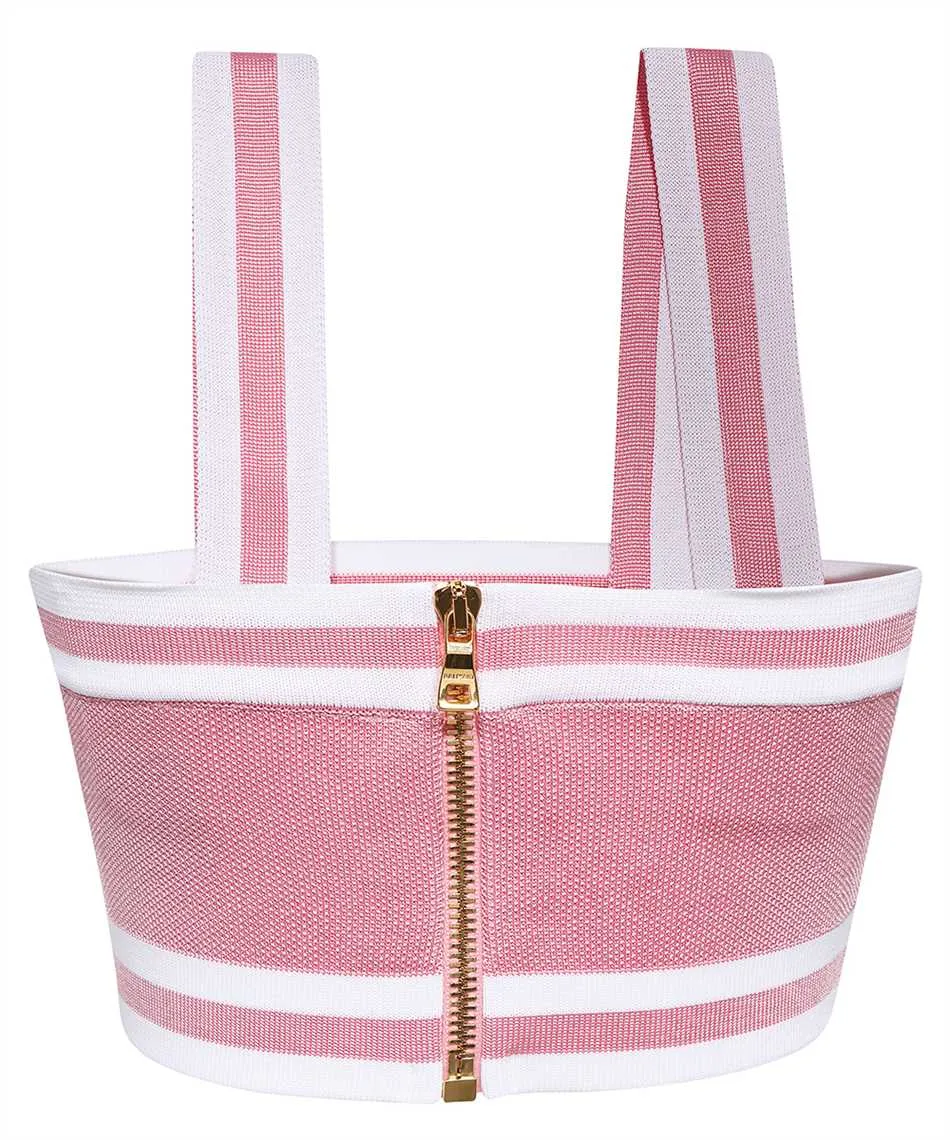 Striped Zipped Tank Top
