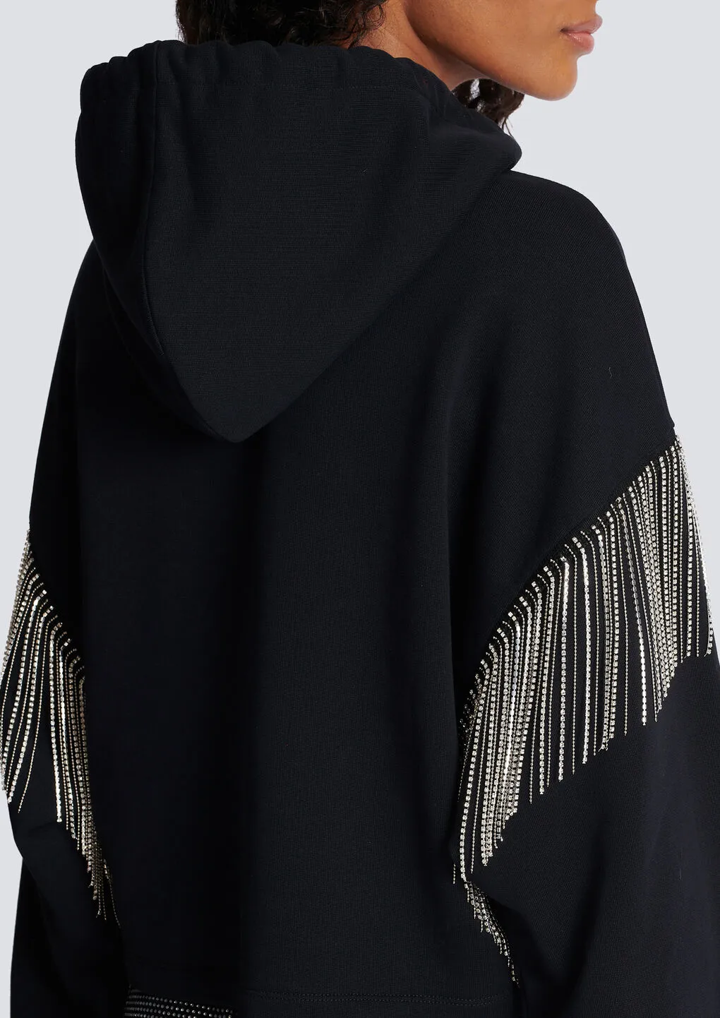 Embellished Cropped Hoodie