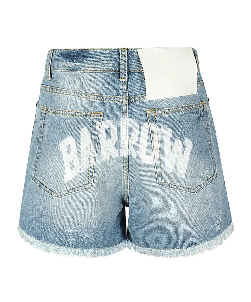 Logo-Print Denim Shorts