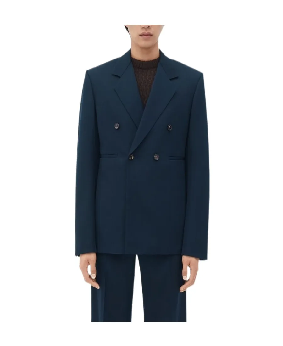 Logo Grain Suit Jacket
