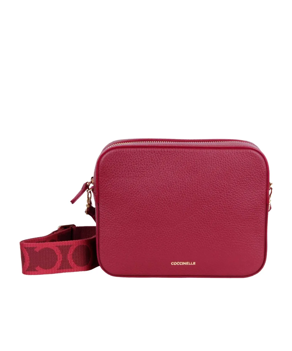 Tebe Logo Stamp Zip-Up Crossbody Bag