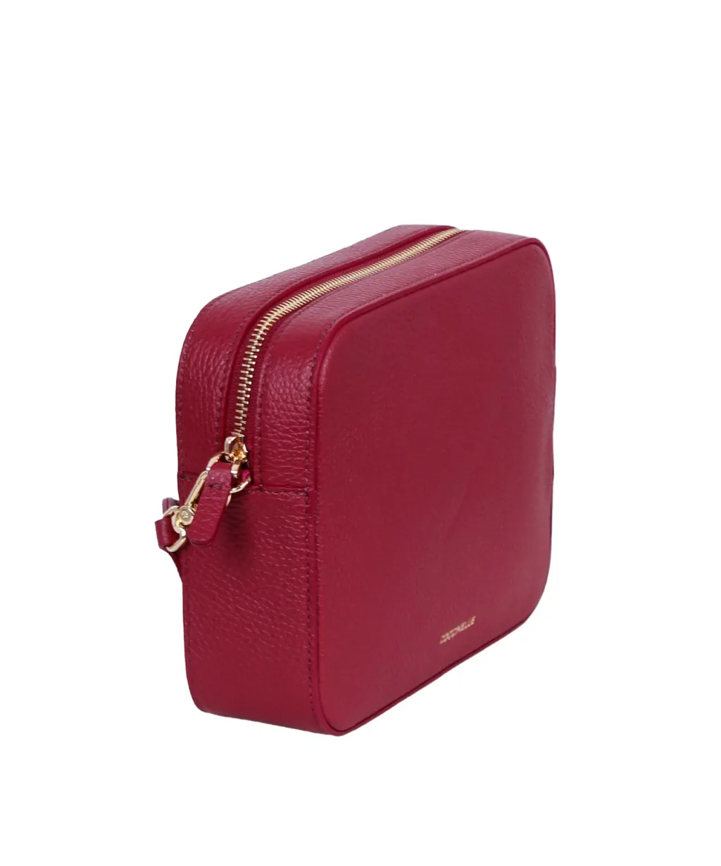 Tebe Logo Stamp Zip-Up Crossbody Bag