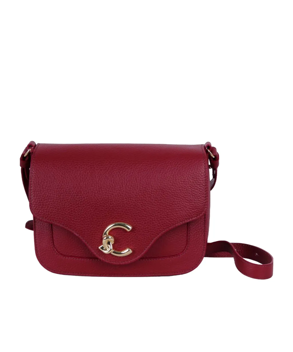 Small C-Me Leather Crossbody Bag