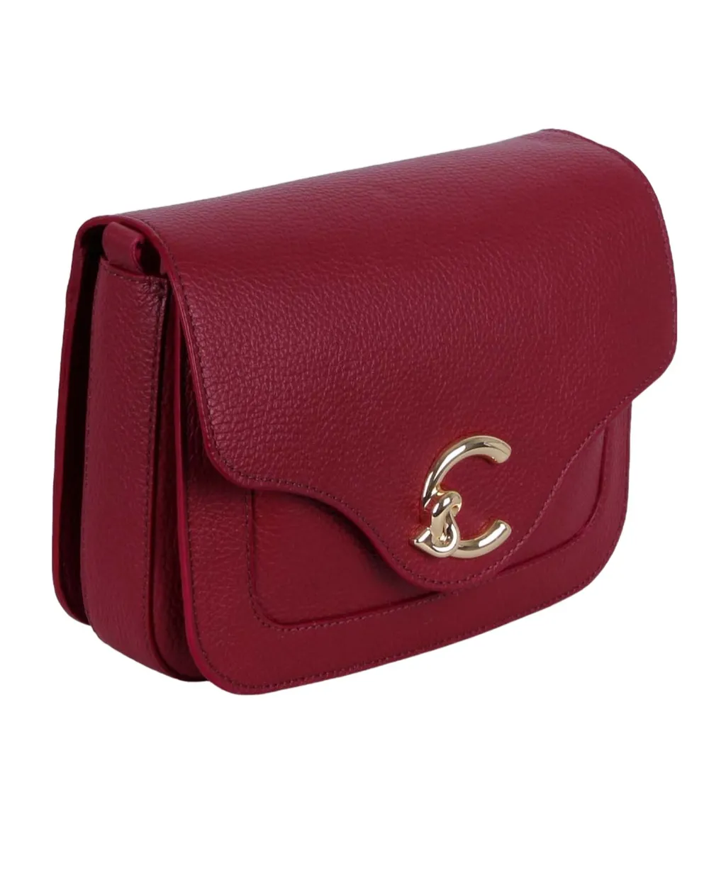 Small C-Me Leather Crossbody Bag