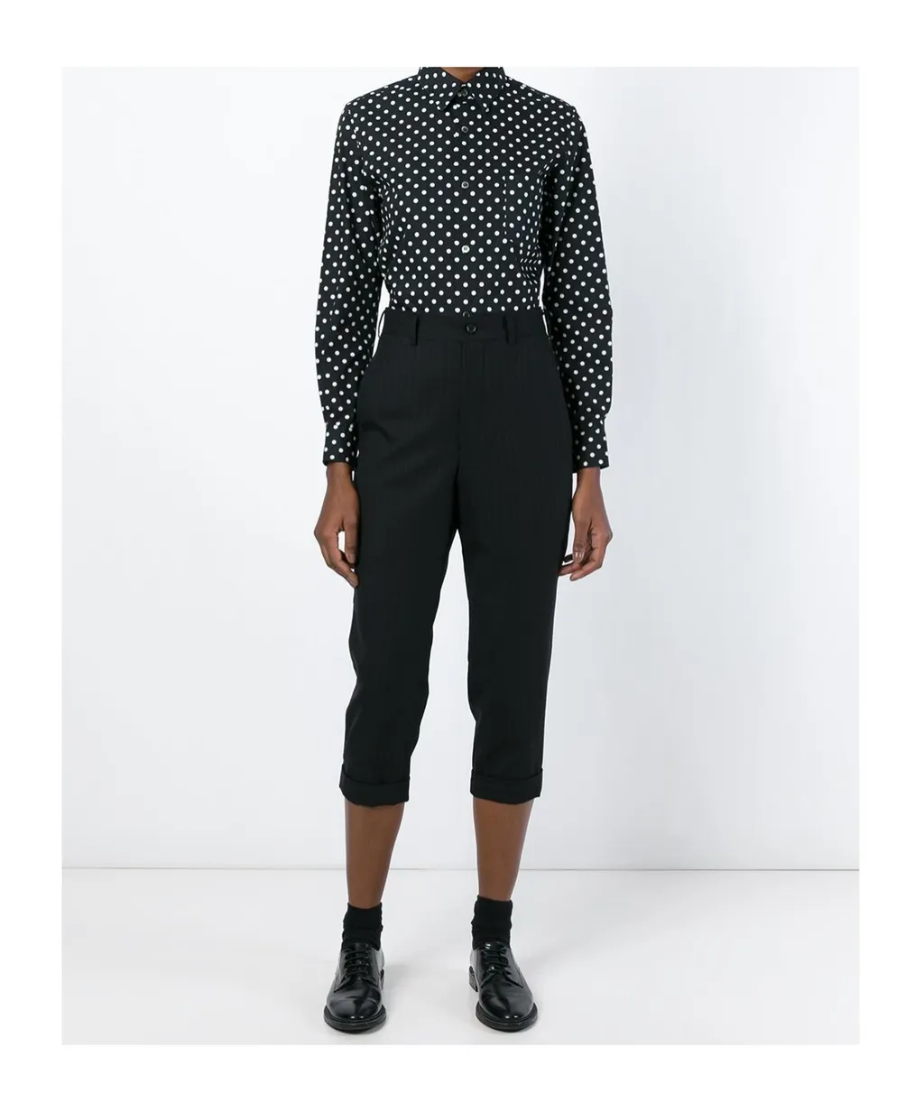 Cropped Pinstripe Trousers