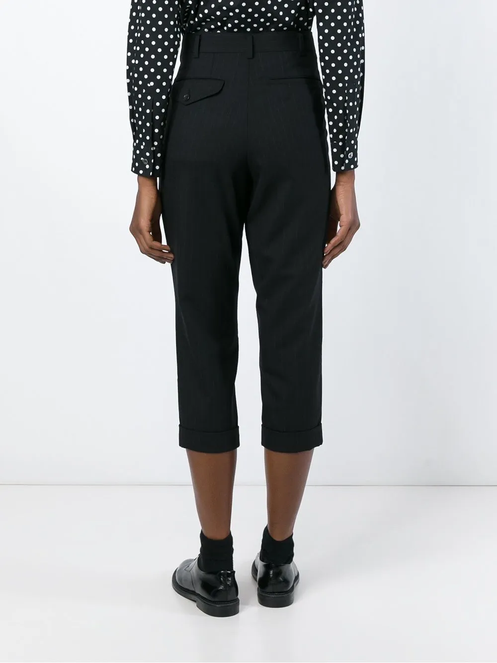 Cropped Pinstripe Trousers