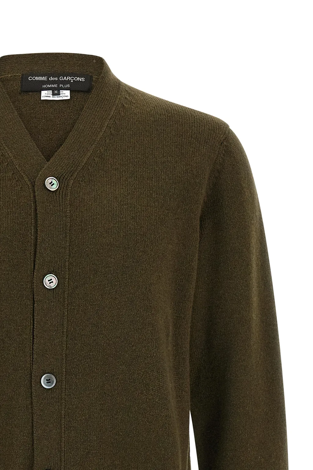 Jacquard Insert Knit Cardigan