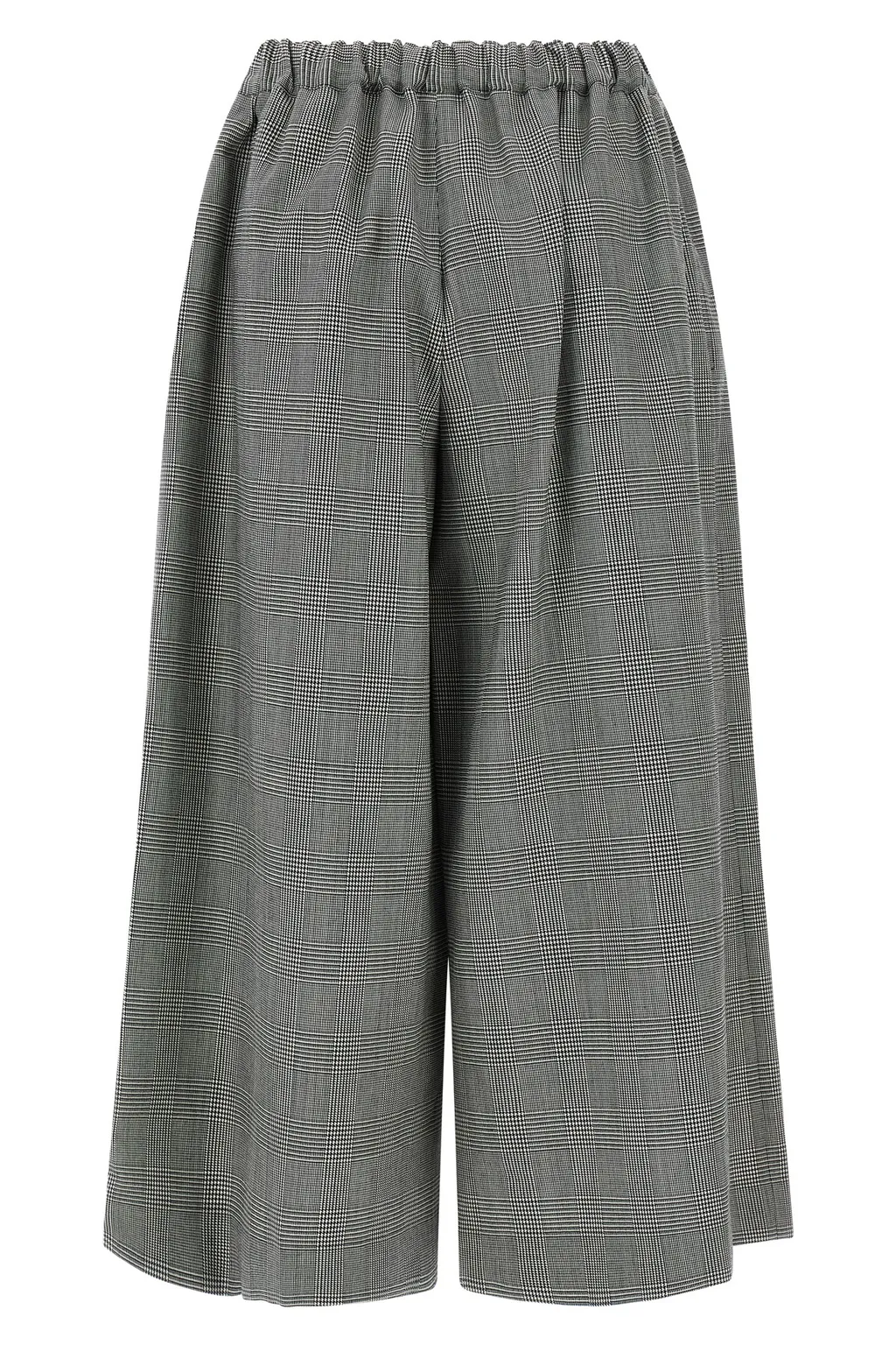 Houndstooth Wide-Leg Trousers