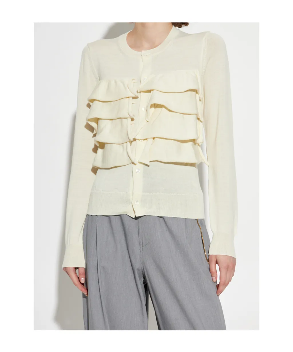 Ruffled Cardigan