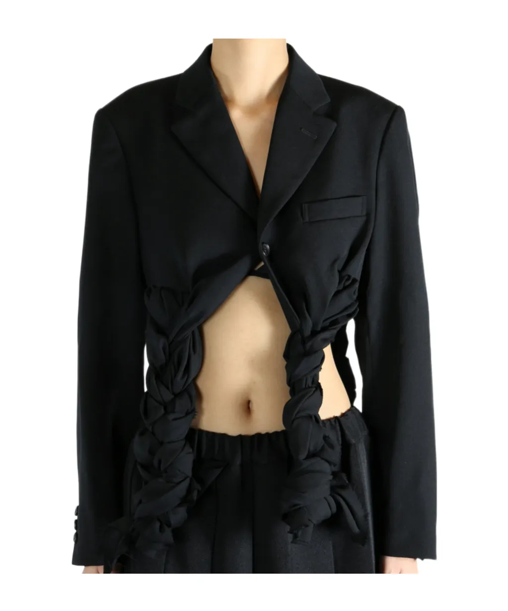 Braided-Detail Cropped Jacket