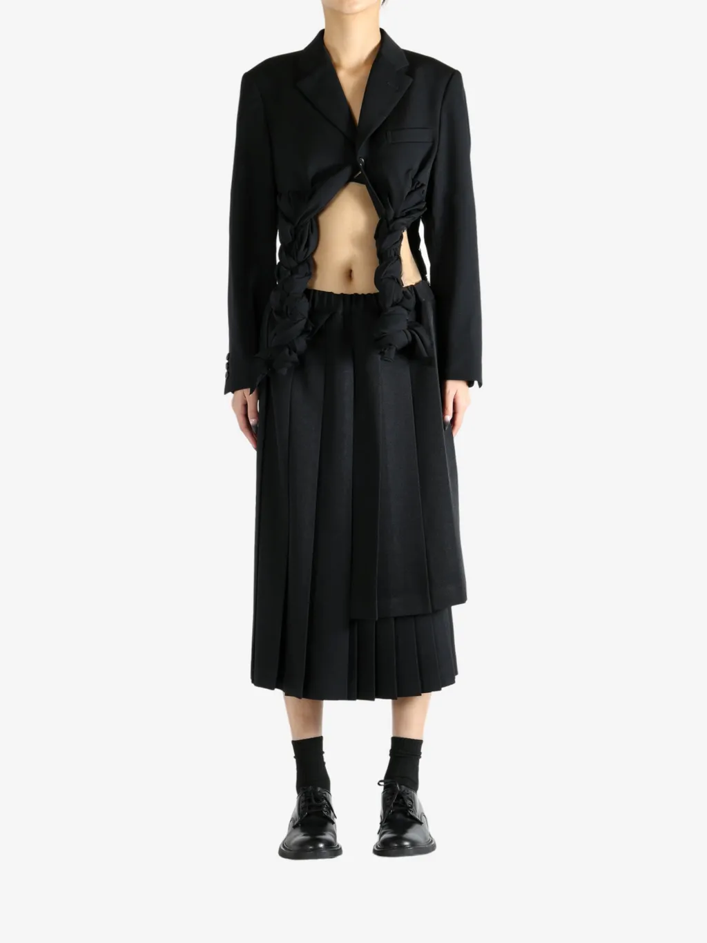 Braided-Detail Cropped Jacket
