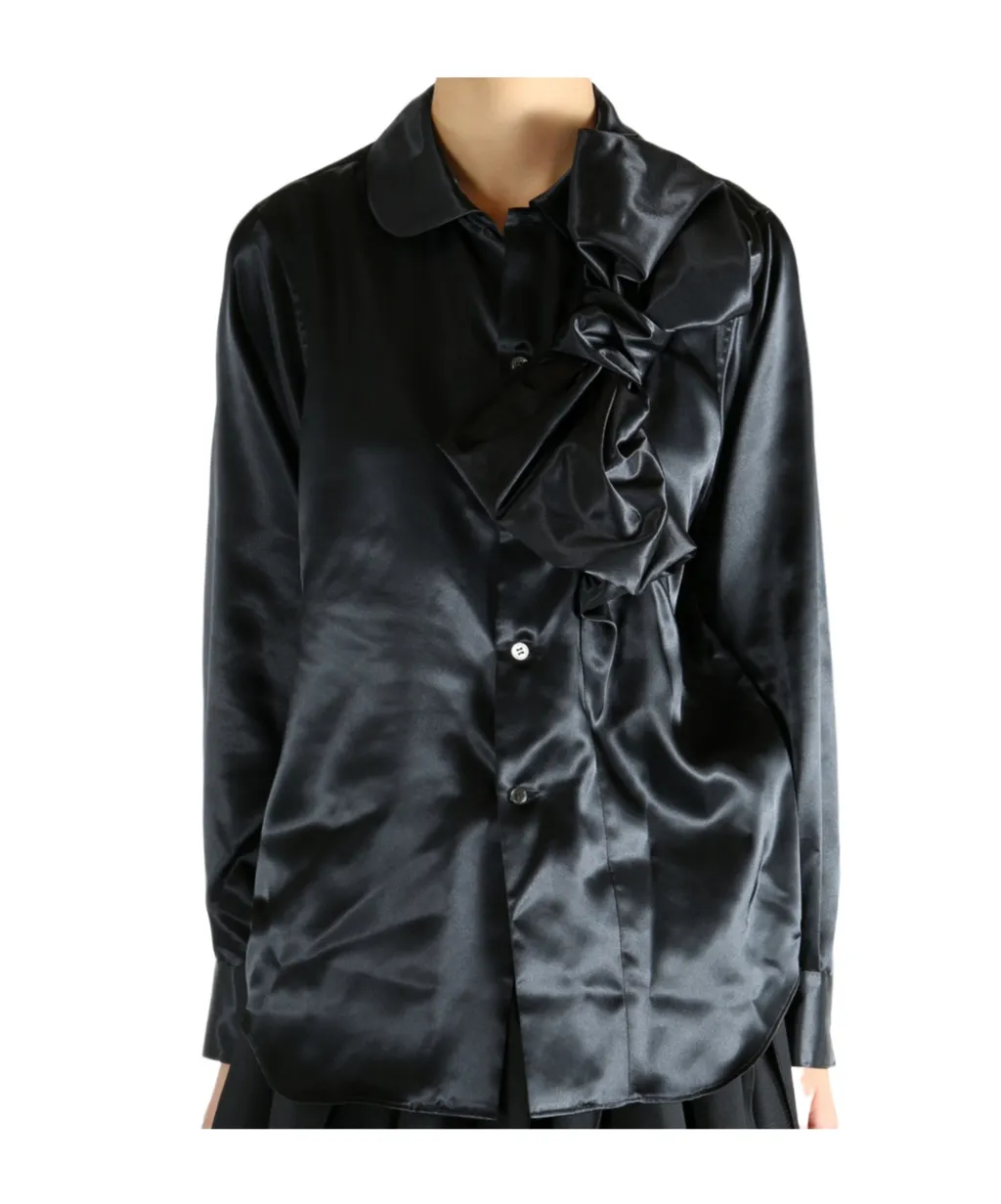 Satin Ruffled Blouse, 1