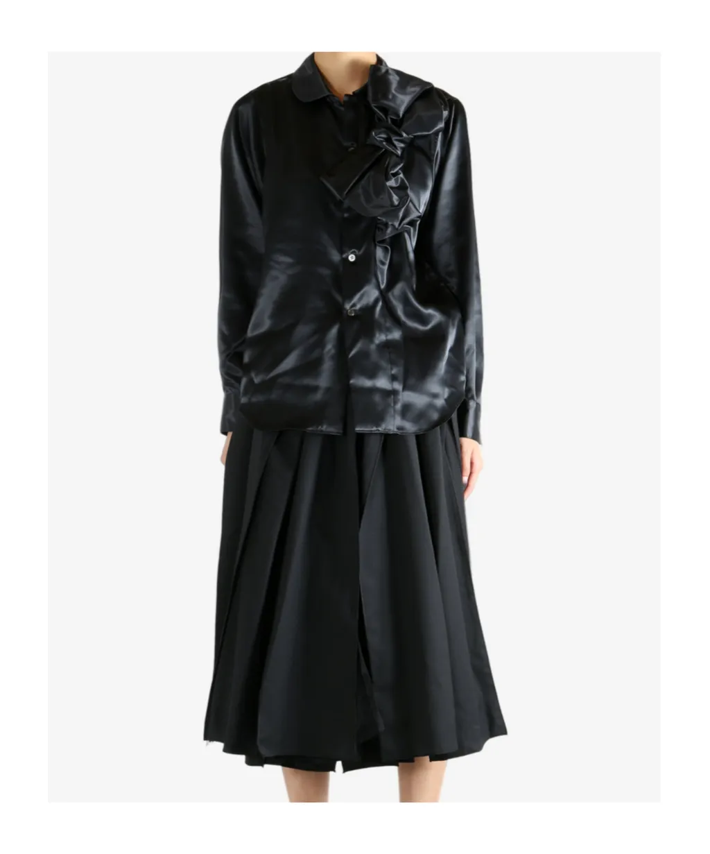 Satin Ruffled Blouse, 4
