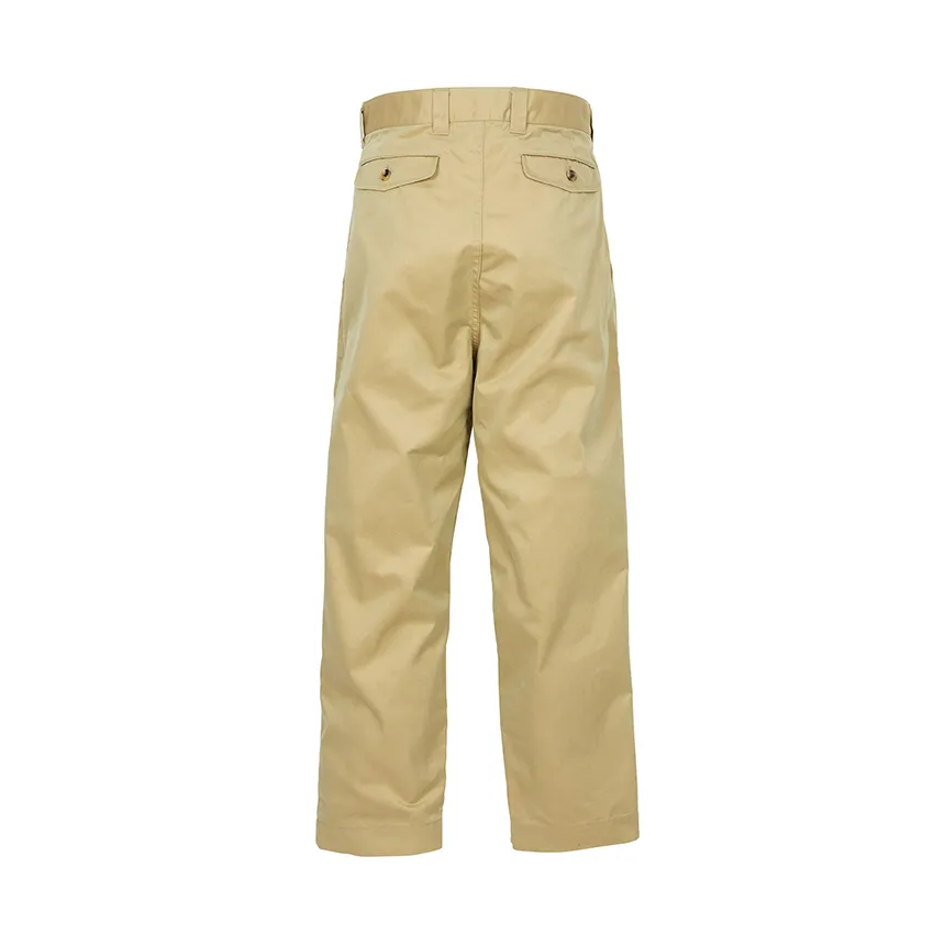 Pleated Straight-Leg Trousers