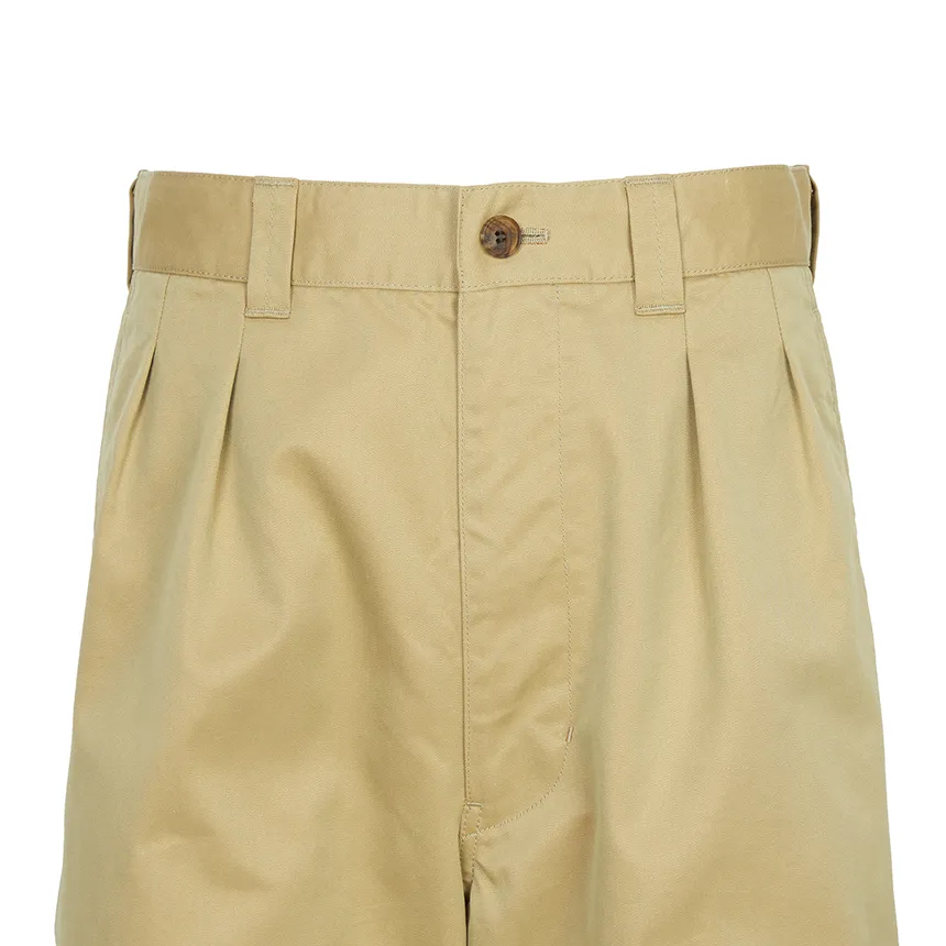 Pleated Straight-Leg Trousers