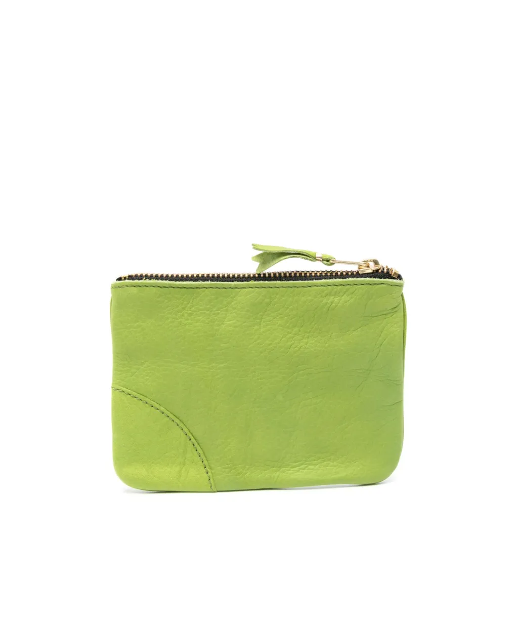 Washed Zip-Up Leather Pouch