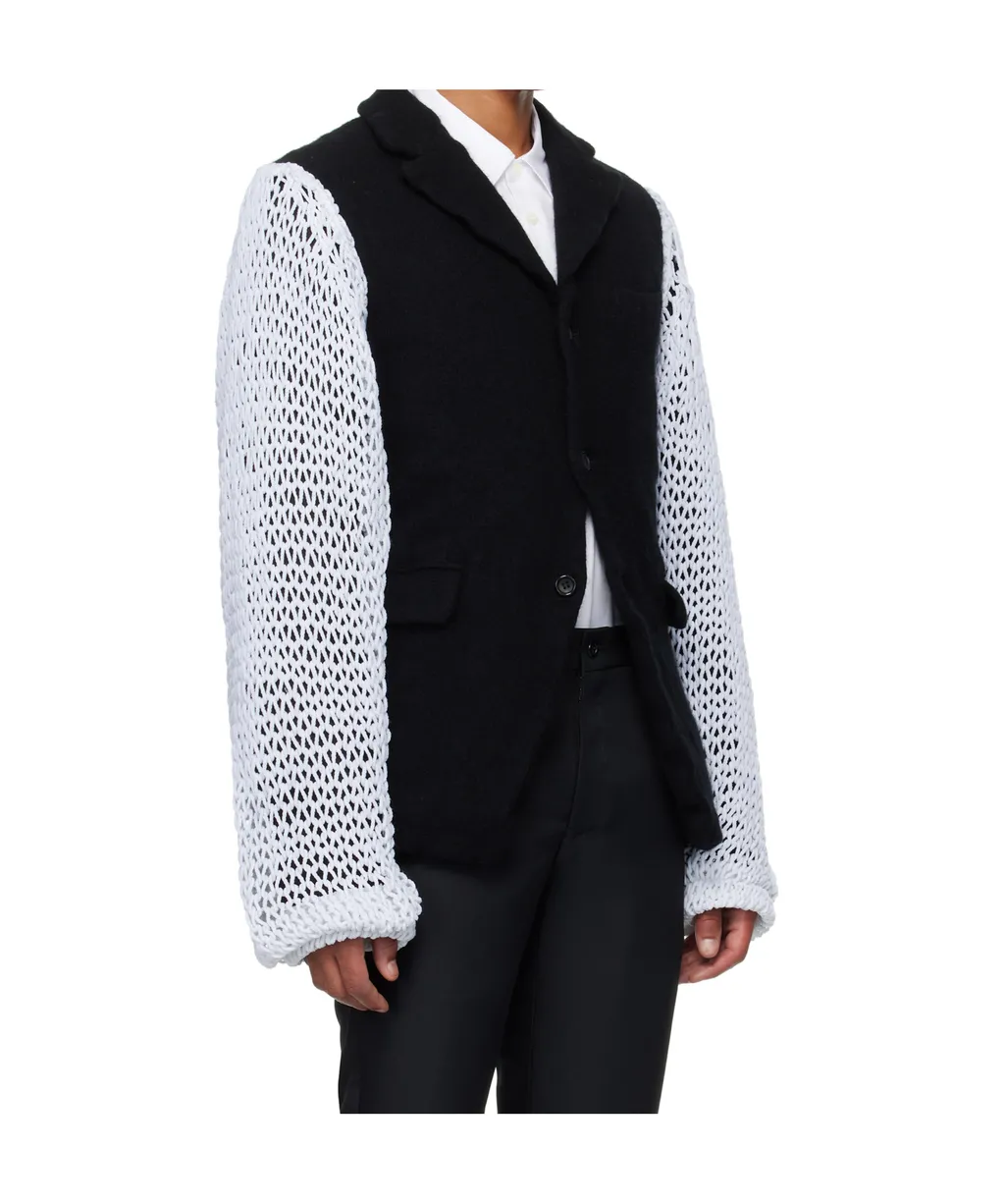 Knitted Sleeve Blazer
