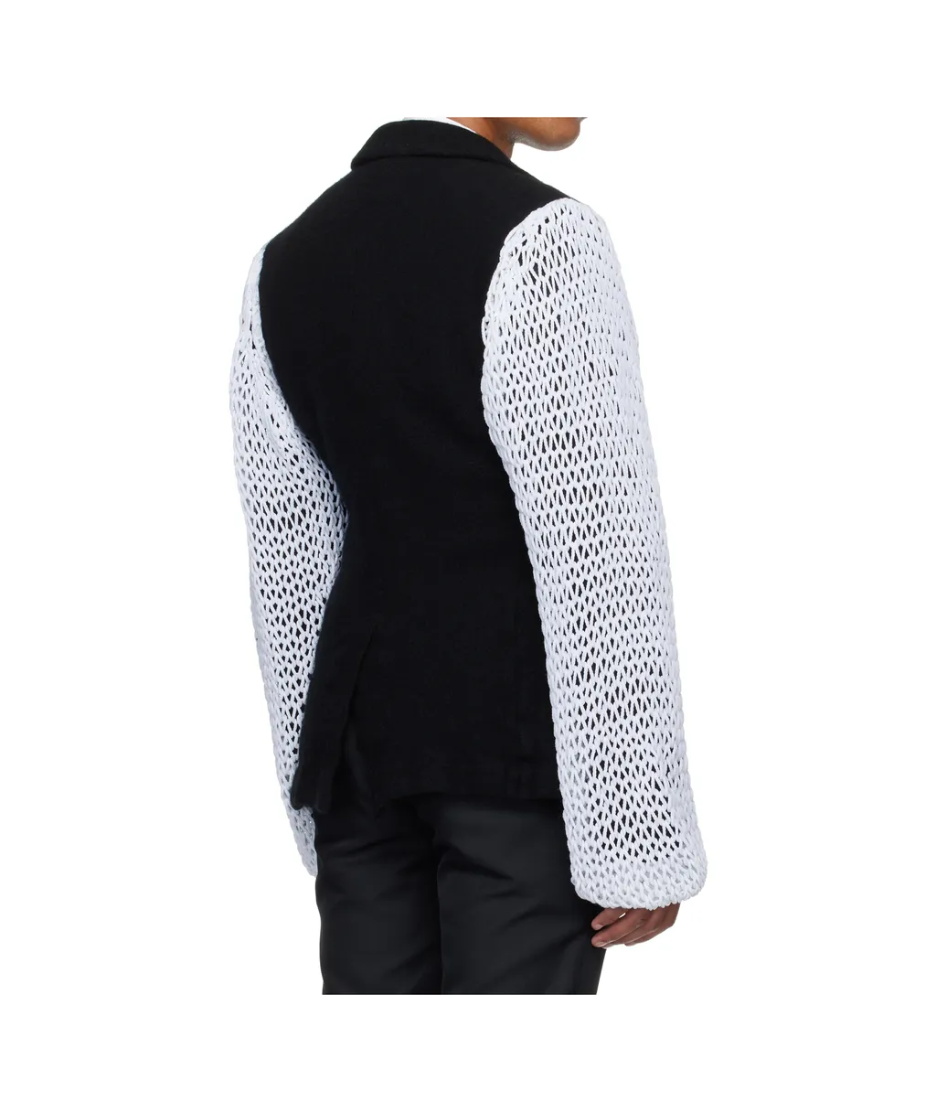 Knitted Sleeve Blazer