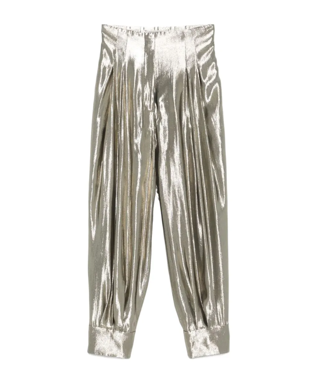 Pleated Front Pocket Casual Pants
