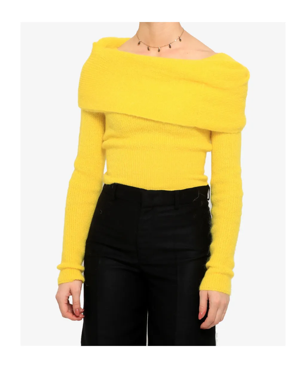 Off-The-Shoulder Knitted Jumper