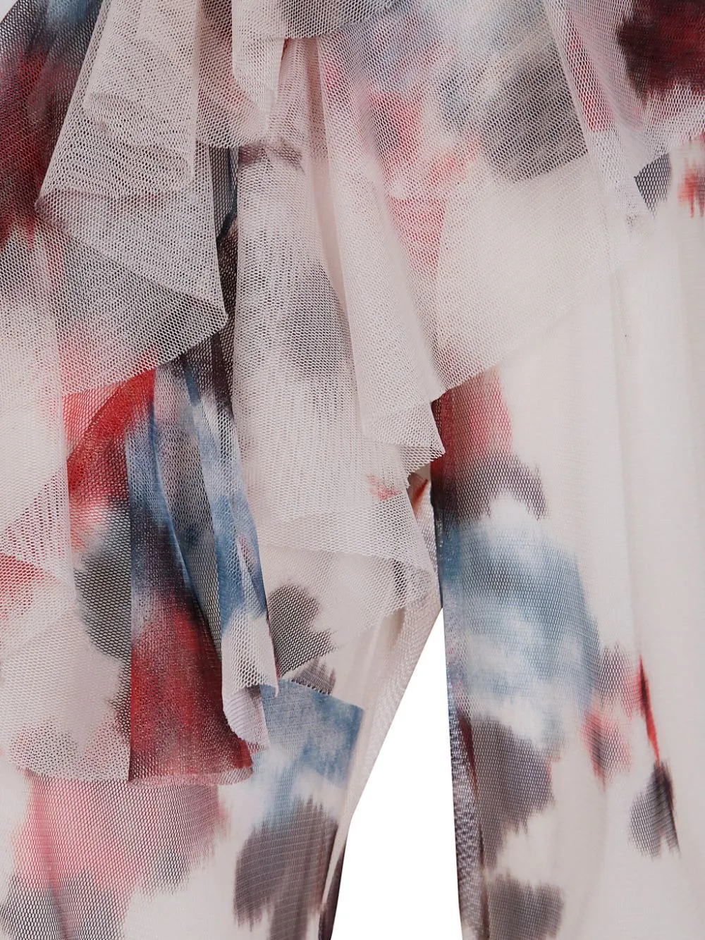 Floral Printed Tulle Shirt
