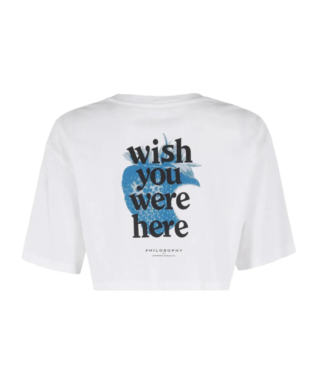 Logo Printed Cropped T-Shirt