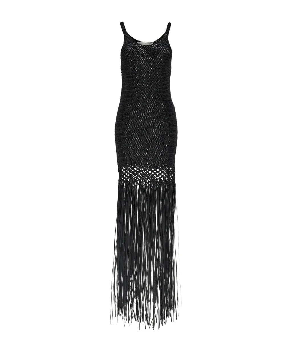 Philosophy Di Lorenzo Serafini Fringed Weaved Dress
