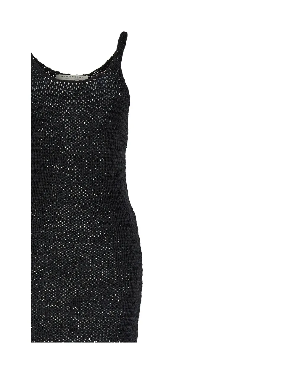 Philosophy Di Lorenzo Serafini Fringed Weaved Dress