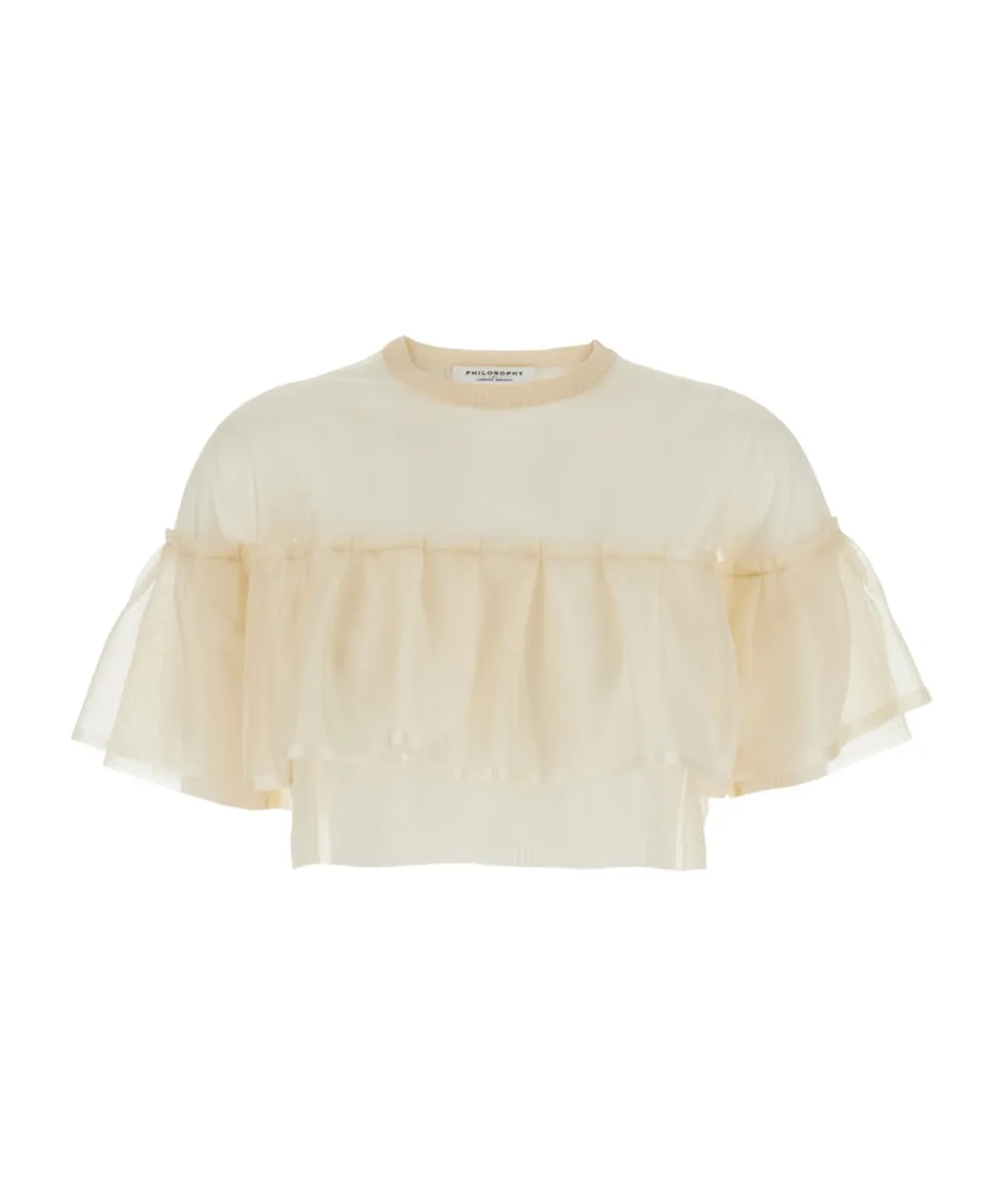 Philosophy Di Lorenzo Serafini Crpe Crop Top