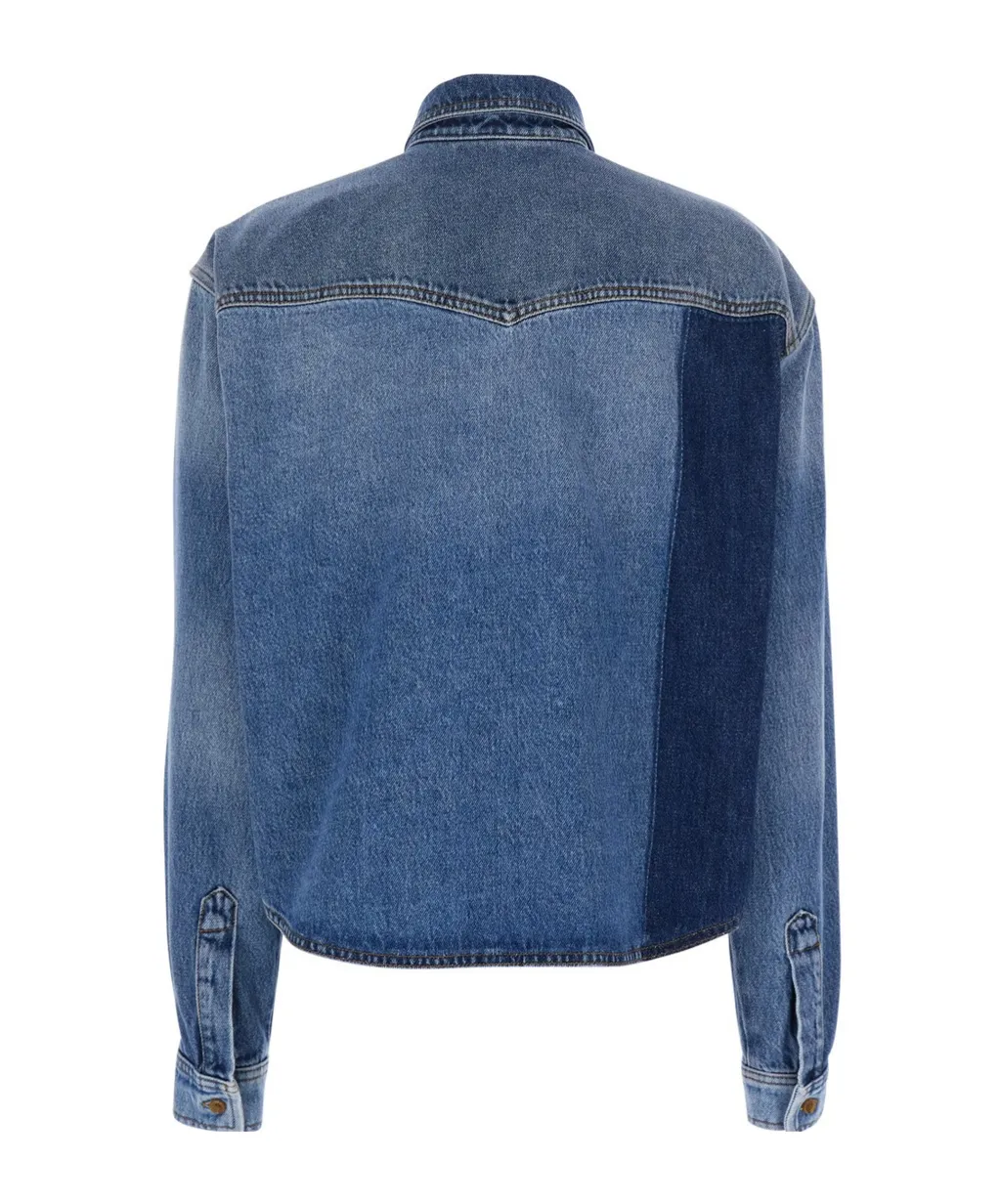 Long-Sleeved Denim Shirt
