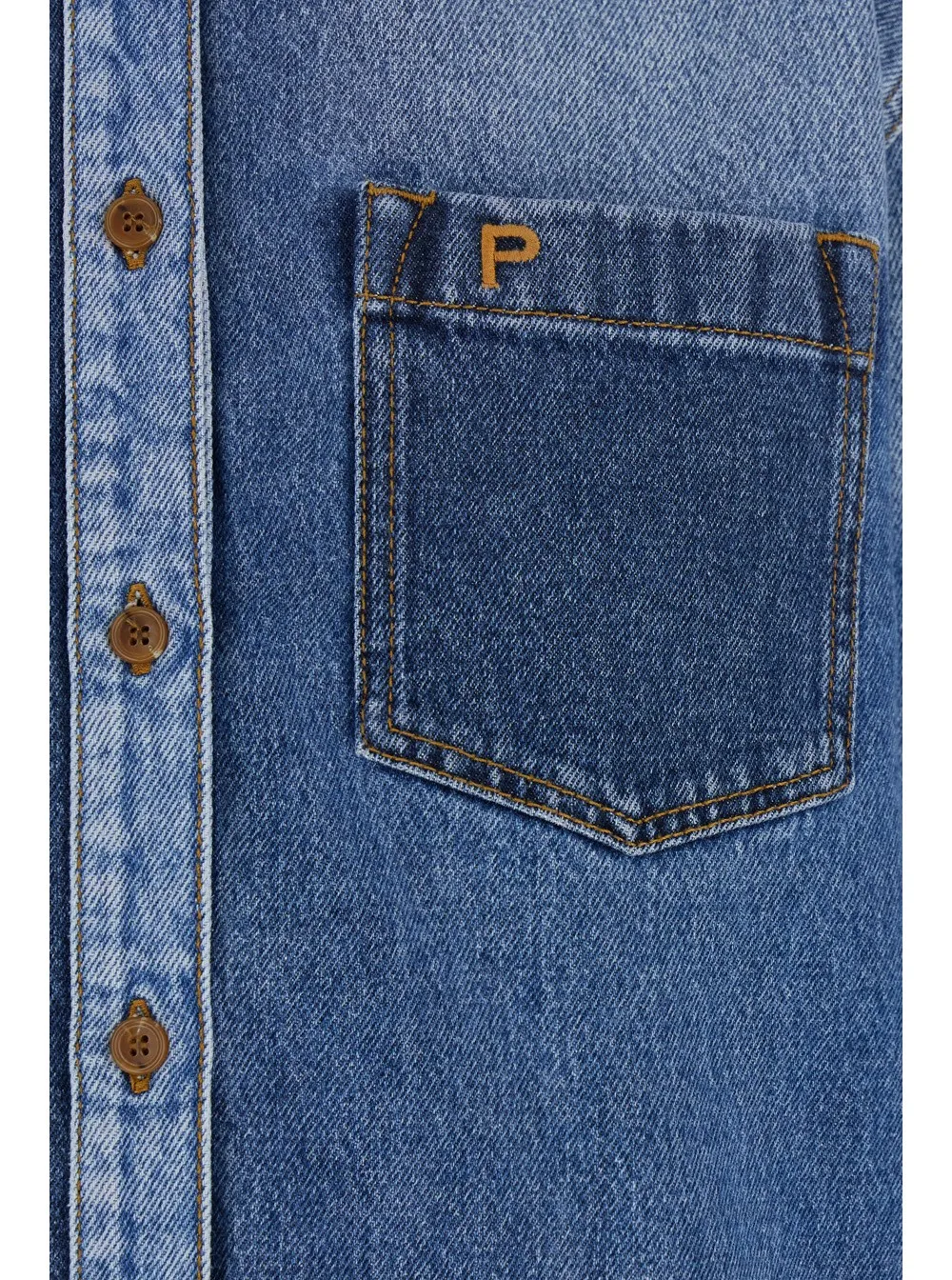 Long-Sleeved Denim Shirt