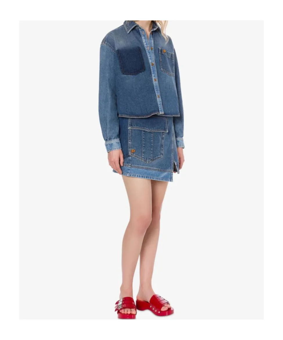 Long-Sleeved Denim Shirt