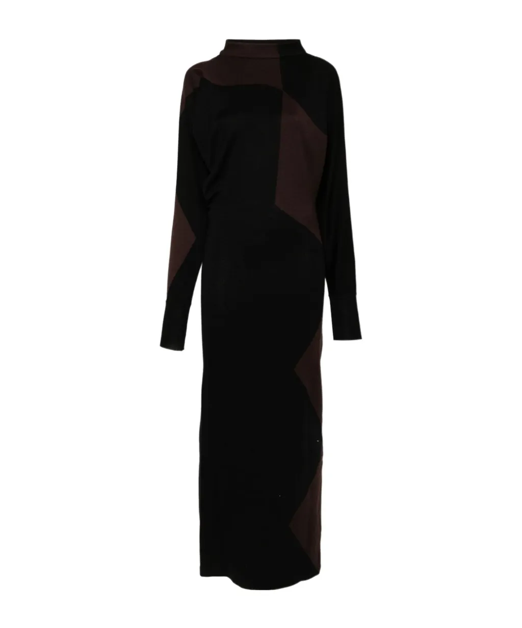 Scoop-Back Knitted Maxi Dress