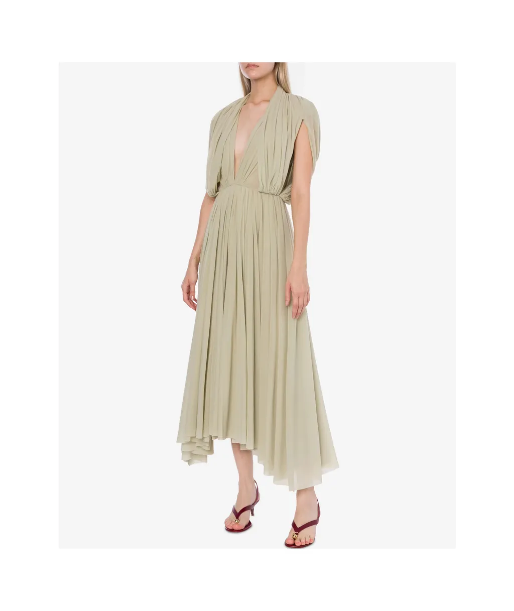Philosophy Di Lorenzo Serafini Draped Pleated Midi Dress